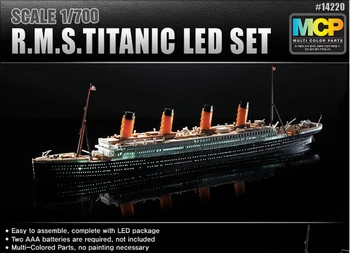 MOHSACADEMY 14220 1/700 Titanic je vybavená LED package muti-farebné časti nie obraz potrebné montáž rozsahu model lode auta