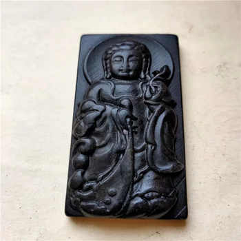 Dodanie Šperky, Starožitný Staré Železo Kameň Hongshan Kultúry Guanyin Bódhisattva Pás Značky Prívesok Dekorácie Veľkoobchod