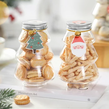 Vianočné Cookie Jar S Vrchnákmi Vianočné Cukrovinky Cookie Kontajnerov Vianočné Dekorácie, Svadobné Koláčiky Jar Snack Ukladanie Súboru Cookie Jar