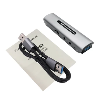 4K 1080p USB Zachytiť Karty HDMI Audio Video Kartová Hra Grabber Box pre PS4 DVD Videokamera, Fotoaparát Nahrávanie PC Živé Vysielanie