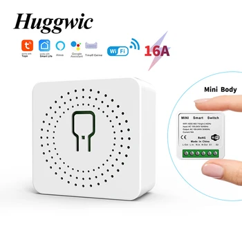 Huggwic 16A Tuya Smart Switch DIY 2 Spôsob Mini Bezdrôtovej Istič Modul Hlasovej Diaľkové Ovládanie Inteligentných Domov Práce S Alexa Domovská stránka Google
