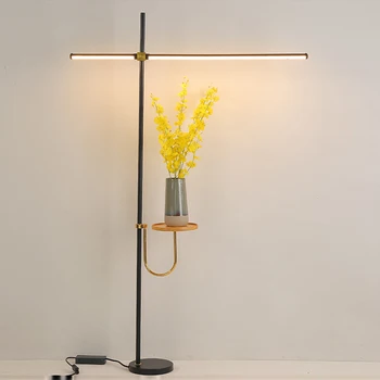 Nordic Minimalistický LED stojacie Lampy Obývacej Izby, Spálne Led Black Stojace Lampy Luminaria Stojace Lampy Loft Dekor Lampara Koláč