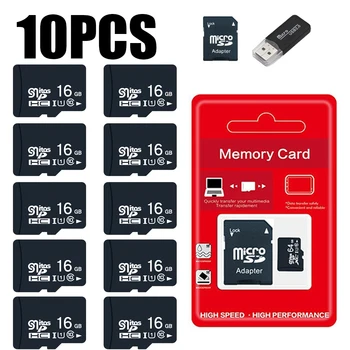 10PCS TF Karty Class10 128 gb kapacitou 256 GB cartao memoria de 32GB 64GB 16 G 8G SD Karta 4 GB 2 GB Micro Flash Pamäťová Karta pre Digitálne Zariadenia,
