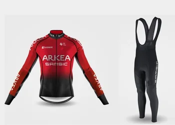 Jar Leto 2021 ARKEA SAMSIC TÍM Mužov Cyklistický Dres s Dlhým Rukávom Cyklistické Oblečenie S Náprsníkové NOHAVICE Ropa Ciclismo