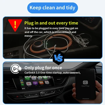 Auto Play Adaptér Single-Core CPU Bezdrôtový Carplay Wifi Bluetooth-kompatibilné Carplay Dongle Aktivátor pre Auto Upgrade Auto Diely