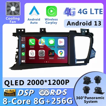 Android 13 Pre KIA Optima 2011-2014 autorádia Bezdrôtový Carplay Android Auto DSP RDS Navigácie GPS Stereo Video Prehrávač, WIFI 4G