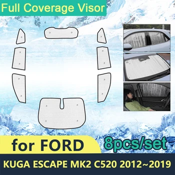 Úplné Pokrytie Slnečníky Pre Ford KUGA Uniknúť MK2 Facelift C520 2012~2019 Auto na Ochranu pred Slnkom Windshields Bočné Okná Príslušenstvo
