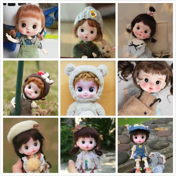 OB11 Ručne vyrábané bábiky prispôsobenie bábiky Mini Bábika roztomilé bábiky