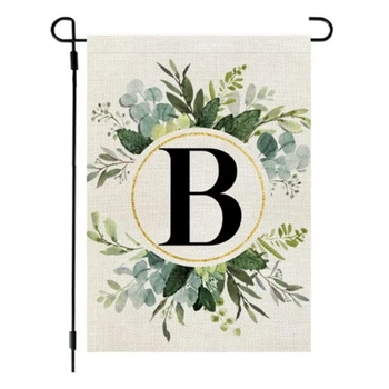 Krásy Monogram Písmeno B Záhrada Vlajka Kvetinový 12X18 Palcový Obojstranný Pre Vonkajšie Malé Vrecoviny Rodiny priezvisko 3ks