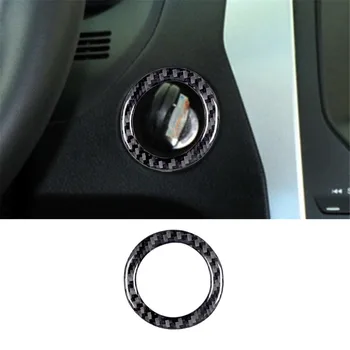 Pre Ford Explorer 2011-2014 S MyFord Touch Nie Je Sony Audio Systém Carbon Fiber Nálepky Spínač Zapaľovania Kruhu Kryt Výbava