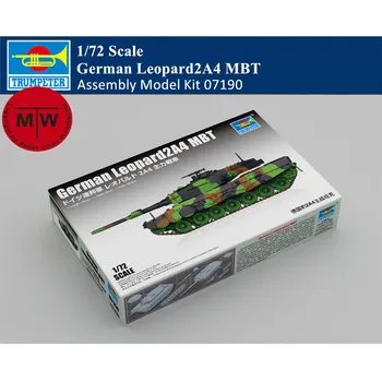 Trumpeter 07190 Mierke 1/72 nemecký Leopard2A4 MBT Vojenské Plastové Nádrže Montáž Model Súpravy