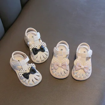 Baby Dievčatá Princezná Sandále Mäkké Kožené Batoľatá Lete Málo Topánky pre Dievčatá 1-2Y Sandále Novorodencov Non-slip Prvý Chodítka