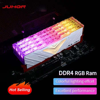  JUHOR Pamäte Ram RGB DDR4 16GB (2x8GB) 3200MHz 32GB 3200MHz Kit Led Osvetlenie PC4 UDIMM Ploche Pamäťový Modul ram