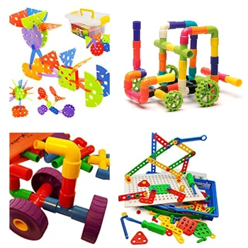 Rúry Stavebné prvky Montessori 3D Puzzle Zapojenie Hračka Skoro Vzdelávacie Hračka Priestor Uznanie pre Deti Strane-na Vtipný Darček