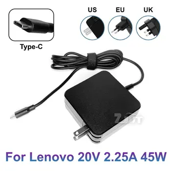 20V 2.25 A maximálne 45 w USB-Typ C-C Prenosný počítač PD Nabíjačka, Napájací Adaptér Pre Lenovo Thinkpad X270 E490 X1 Tablet Uhlíka Jogy 4 5 6 730
