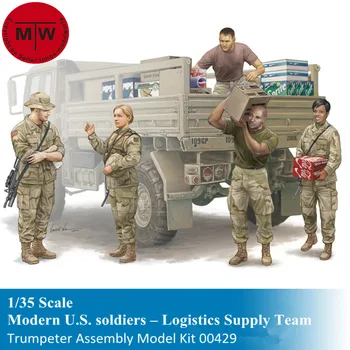 Trumpeter 00429 Mierke 1/35 Moderných AMERICKÝCH vojakov – Logistika Dodávok Tím Vojenskej Vojak Údaje zostavenie Modelu Súpravy