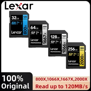 Lexar SD Kartu 2000X V90 U3 C10 1667X V60 SDXC Pamäťová Karta Flash 1066X V30 UHS-II Pre 3D 4K Digitálny Fotoaparát 800X V10