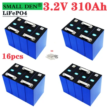 16pcs Zbrusu Nový 3.2 V 310AH 12V batérie Lifepo4 Triedy DIY nabíjateľná skladovanie energie BUNKY EÚ a USA v duty-free