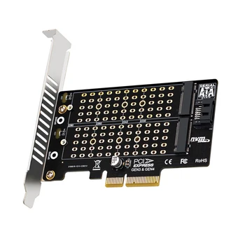 Prenosné Dual-Bay Mini Dokovacej Rozširujúca Karta 32Gbps SSD Do PCIE SATA Adaptéra PCI Rozširujúca Karta pre M. 2 NVMe NGFF