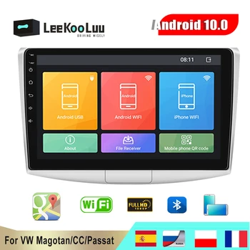 LeeKooLuu Android 10.0 2 Din autorádia Multimediálne Video Prehrávač, GPS Stereo Pre VW/Volkswagen/Magotan/CC/Passat B6 B7 2012 2013