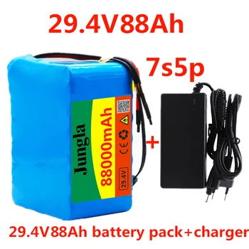 24V 88Ah 7S5P batériu 250w 29.4 V 88000mAh lítium-iónová batéria pre invalidný vozík elektrický bicykel pack s BMS + nabíjačka