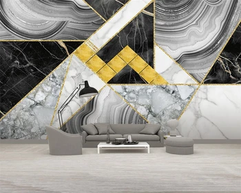 beibehang Prispôsobiť novej steny papiere domova moderný minimalistický tvorivé abstraktné geometrické mramoru tapetu pozadia