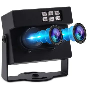ELP Zadarmo ovládač 2MP WDR Duálny Objektív USB Kamera s IR LED pre rozpoznávanie tváre