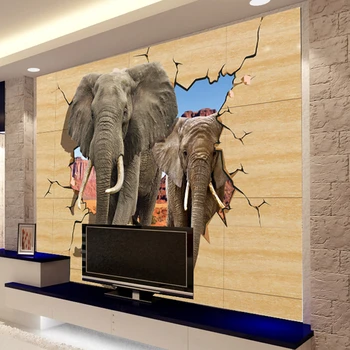 beibehang Vlastné steny veľké izby, spálne, gauč 3d bezšvíkové steny pokrýva veľké fresky troch - dimenzionální abstraktné slon