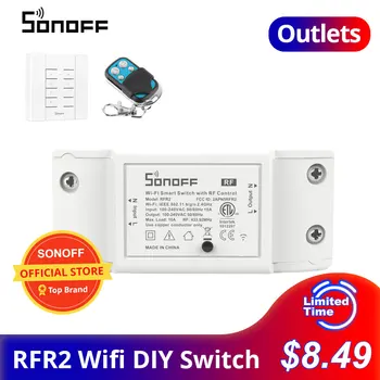 SONOFF Zásuviek RFR2 Wifi Istič Moudle DIY Wifi/433MHz RF Diaľkové Ovládanie Spínač Smart Home Automation Pracuje S sonoff RM433