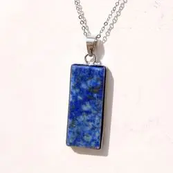 Veľkoobchod, Prírodný Krištáľ Prívesok Uzdravenie Lapis Lazuli Crystal Náhrdelník Drahokam Prívesok