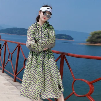Farba opaľovací Krém Oblečenie dámske Letné Dlhá Srsť 2023 Nové Windbreaker kórejský Priedušná Slnko-Ochranné Odevy Príliv Ženskej Top