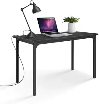 Jednoduché Deluxe Moderný Dizajn, Jednoduchý Štýl Tabuľky Home Office Počítač Stôl pre prácu, Štúdium, Písomne alebo Hranie hier, Čierna