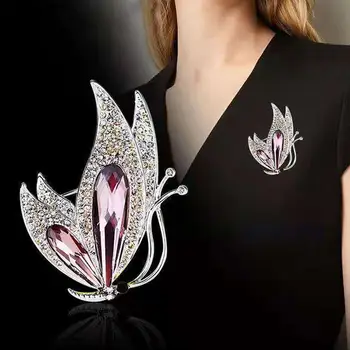 Móda Crystal Drahokamu Motýľ Brošňa Kolíky dámske Oblečenie Príslušenstvo Darček