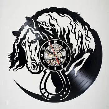 Kôň Dekor Vinyl Nástenné Hodiny - Vzrušujúce hosťom izba dekor