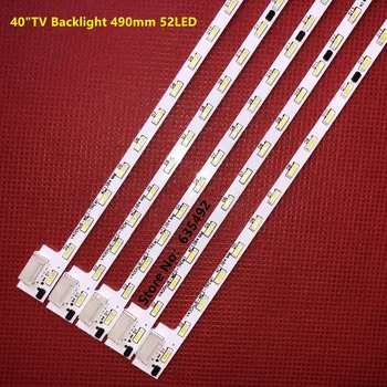 5 ks 49 CM 52 Svietidlá LED Bar V400HJ6-ME2-TREM1 IC-40IP800 LC-40IP800 40E62 LCD-40V3A M00078 N31A51P0A N31A51POA V400HJ6-LE8