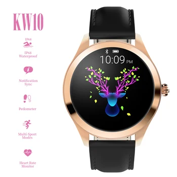 KW10 Smart Hodinky Vodotesné IP68 Bluetooth 4.0 Smartwatch Náramok Srdcového tepu Sedavý Pripomienka pre Android iOS