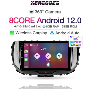 720P Carplay 2din Android 12.0 autorádia Pre Kia Soul SK3 2018 2019 2020 2021 Autoradio s GPS Multimedia Player 8+128G Navigáciu