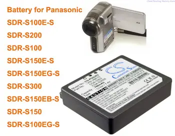 760mAh Fotoaparát Batérie CGA-S303 pre Panasonic SDR-S200, SDR-S100, SDR-S300, SDR-S150, SDR-S100E-S, SDR-S150E-S