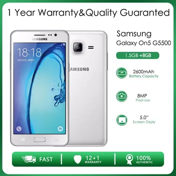 Pôvodné Odomknutý Samsung Galaxy On5 G5500 4G Dual SIM 1,5 GB RAM 8 gb ROM 8MP 5.0