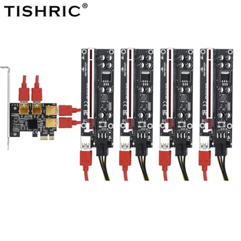 TISHRIC PCI 1 až 4 Karty Adaptéra USB 3.0 Násobiteľ Hub PCIE Stúpačky Karty 009S Plus Nastavovanie Grafiky Predlžovací Kábel Adaptéra Karty