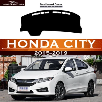 Pre Honda City 2015-2019 GM6 Auto Tabuli Vyhnúť Light Pad Nástroj Platformu Stôl Kryt Kožené Anti-Slip Mat Dash Koberec 2018