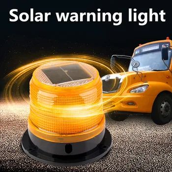 Solárna energia LED Stropné school bus alarm, svetlo, auto indikátor blikať budík strobe light auto výstražné svetlo majákom