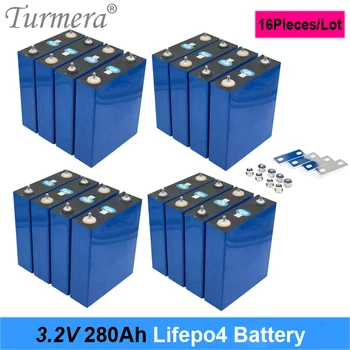 16Piece 3.2 V 280Ah Lifepo4 Batérie 12V 24V 280AH Nabíjateľná Batéria pre Elektrický pohon RV Solárny Systém na Uskladnenie Energie NoTax