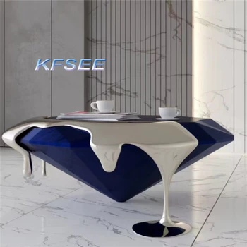 100 cm dĺžka Waterdrop Kfsee Luxusný Konferenčný Stolík