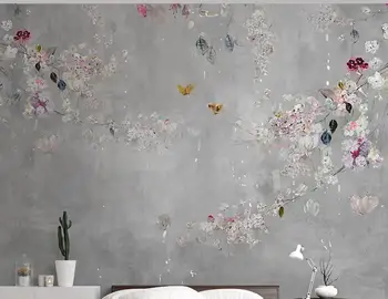 abstraktných pintado de porovnanie Vlastné 3d Tapeta nástenná maľba Americký Kvet, Motýľ, Obývacia Izba, Spálňa Pozadí Steny pintado de porovnanie