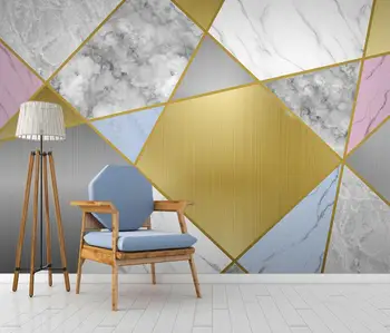 Vlastné abstraktných de parede 3D Jazz bieleho mramoru geometrické stenu papiere domova, TV joj, 3D foto nástennú maľbu, tapety obývacia izba