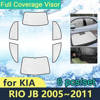 Úplné Pokrytie Slnečníky Na Kia Rio JB 2005~2011 čelného skla Príslušenstvo na Ochranu pred Slnkom Windows Parasol Coche 2010 2009 2008