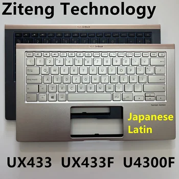 Nový Japonský latinský Originál Pre Asus Zenbook UX433 UX433F U4300F Replacemen Notebook Príslušenstvo opierka Dlaní/podsvietená Klávesnica