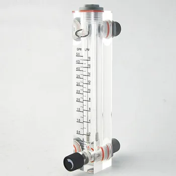 DN15-25 Plexisklo prietokomer 0.IGPM-170LPM Panel Typ Vody Prietoku Kvapaliny Meter s Nastaviteľným ventilom prietoku Kvapaliny meter